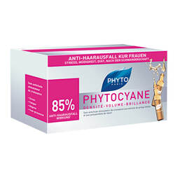 Abbildung: Phyto Phytocyane Kur Anti-Haarausfall Frauen Ampullen, 12X7.5 ml PZN 04539463