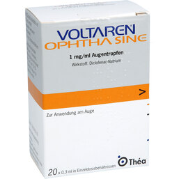 Abbildung: Voltaren Ophtha sine EDP Augentropfen 20X0.3 ml, Augentropfen PZN 04554652