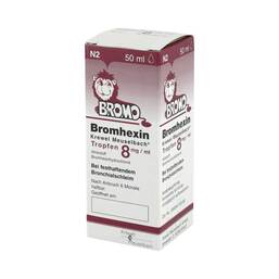 Abbildung: Bromhexin Tropfen 8 mg Tropfen zum Einnehmen, 50 ml PZN 04568878