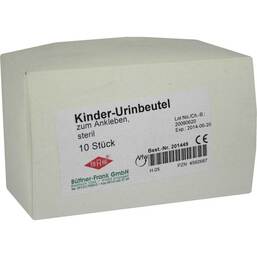 Abbildung: Urin Auffangbeutel Kind steril 100 ml zum Ankleben 10 St, Beutel PZN 04592687