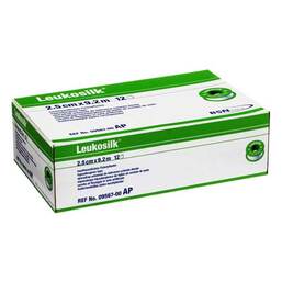 Abbildung: Leukosilk® 2,50 cm x 9,2 m Pflaster, 12 St PZN 04593681