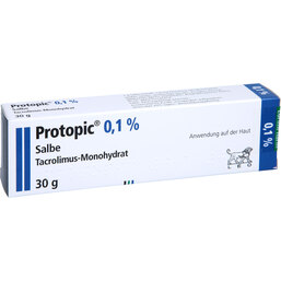 Abbildung: Protopic 0,1% Salbe 30 g, Salbe PZN 04595409