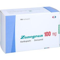 Abbildung: Zonegran 100 mg Hartkapseln 196 St, Hartkapseln PZN 04595438