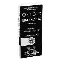 Abbildung: Nigersan D 5 Tabletten Tabletten, 20 St PZN 04603907