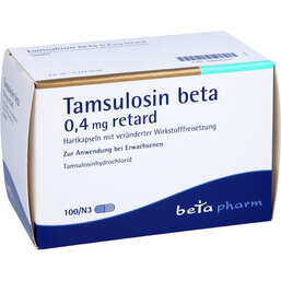Abbildung: Tamsulosin beta 0,4 mg retard Hartk.verä.Wfrs. 100 St, Hartkapseln mit veränderter Wirkstofffreisetzung PZN 04604315