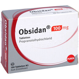 Abbildung: Obsidan 100 mg Tabletten 100 St, Tabletten PZN 04609778