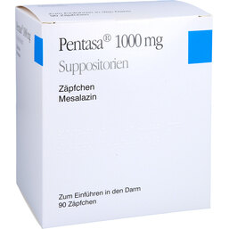 Abbildung: Pentasa 1000 mg Suppositorien 90 St, Suppositorien PZN 04617157