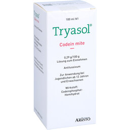Abbildung: Tryasol Codein mite Lösung zum Einnehmen 100 ml, Lösung zum Einnehmen PZN 04631022