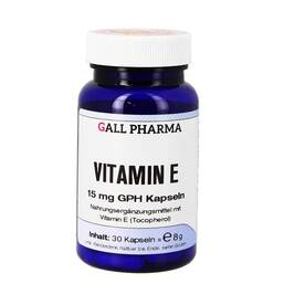 Abbildung: Vitamin E 15 mg GPH Kapseln 30 St, Kapseln PZN 04631921