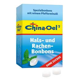 Abbildung: China Öl Hals- und Hustenbonbons ohne Zucker Bonbons, 40 g PZN 04635296