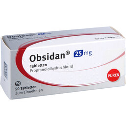 Abbildung: Obsidan 25 mg Tabletten 50 St, Tabletten PZN 04641575