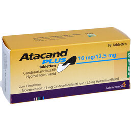 Abbildung: Atacand plus 16 / 12,5 mg Tabletten 98 St, Tabletten PZN 04649022