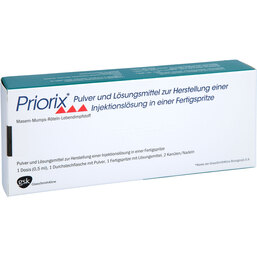 Abbildung: Priorix Masern Mumps Röteln Fertigspritzen 1 St, Fertigspritzen PZN 04649163