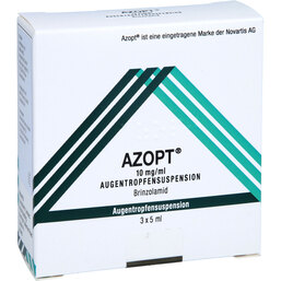 Abbildung: Azopt 10 mg / ml Augentropfensuspension 3X5 ml, Augentropfen PZN 04649306
