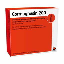Abbildung: Cormagnesin 200 Ampullen Ampullen, 10X10 ml PZN 04652395
