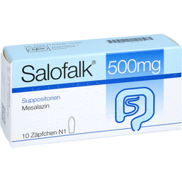 Abbildung: Salofalk 500 mg Suppositorien 10 St, Suppositorien PZN 04656513