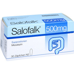 Abbildung: Salofalk 500 mg Suppositorien 30 St, Suppositorien PZN 04656536