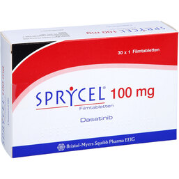 Abbildung: Sprycel 100 mg Filmtabletten 30 St, Filmtabletten PZN 04658392