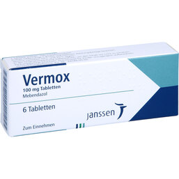 Abbildung: Vermox Tabletten 6 St, Tabletten PZN 04658647