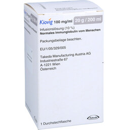 Abbildung: Kiovig 100 mg / ml Infusionslösung 200 ml, Infusionslösung PZN 04668858