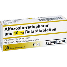 Abbildung: Alfuzosin ratiopharm uno 10 30 St, Retard-Tabletten PZN 04673960