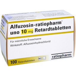 Abbildung: Alfuzosin ratiopharm uno 10 100 St, Retard-Tabletten PZN 04673983