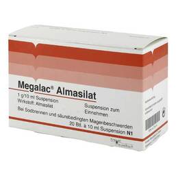 Abbildung: Megalac Almasilat Suspension 20X10 ml, Suspension PZN 04678414
