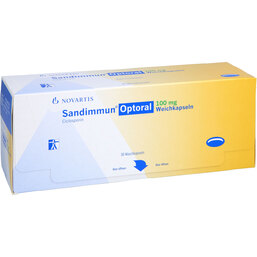 Abbildung: Sandimmun Optoral 100 mg Weichkapseln 50 St, Weichkapseln PZN 04680233