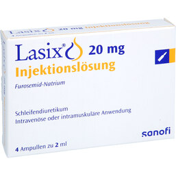 Abbildung: Lasix 20 mg Injektionslösung Ampullen 4X2 ml, Ampullen PZN 04686276
