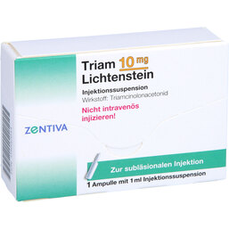 Abbildung: Triam 10 Lichtenstein Kristallsuspension Ampullen 1X1 ml, Ampullen PZN 04692644