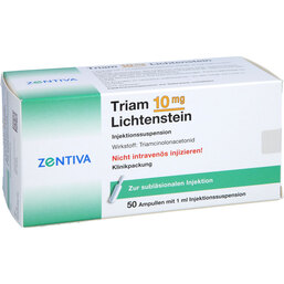 Abbildung: Triam 10 Lichtenstein Kristallsuspension Ampullen 50X1 ml, Ampullen PZN 04692667