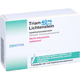 Abbildung: Triam 40 Lichtenstein Kristallsuspension Ampullen 1X1 ml, Ampullen PZN 04692710