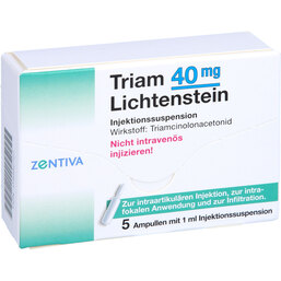 Abbildung: Triam 40 Lichtenstein Kristallsuspension Ampullen 5X1 ml, Ampullen PZN 04692727
