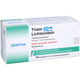 Abbildung: Triam 40 Lichtenstein Kristallsuspension Ampullen 50X1 ml, Ampullen PZN 04692733