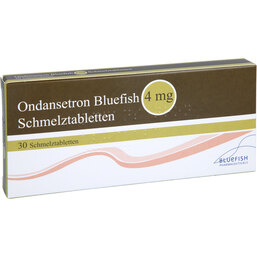 Abbildung: Ondansetron Bluefish 4 mg Schmelztabletten 30 St, Schmelztabletten PZN 04704413