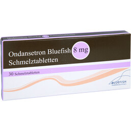 Abbildung: Ondansetron Bluefish 8 mg Schmelztabletten 30 St, Schmelztabletten PZN 04704436
