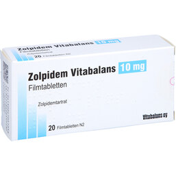 Abbildung: Zolpidem Vitabalans 10 mg Filmtabletten 20 St, Filmtabletten PZN 04705105