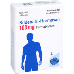 Abbildung: Sildenafil Hormosan 100 mg Filmtabletten 4 St, Filmtabletten PZN 04710371