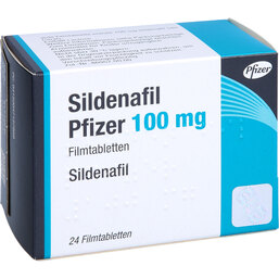 Abbildung: Sildenafil Pfizer 100 mg Filmtabletten 24 St, Filmtabletten PZN 04712795