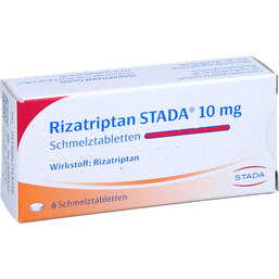Abbildung: Rizatriptan STADA 10 mg Schmelztabletten 6 St, Schmelztabletten PZN 04714593