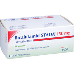 Abbildung: Bicalutamid STADA 150 mg Filmtabletten 90 St, Filmtabletten PZN 04741182