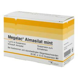 Abbildung: Megalac Almasilat mint Suspension 20X10 ml, Suspension PZN 04745783
