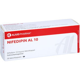 Abbildung: Nifedipin AL 10 Weichkapseln 20 St, Weichkapseln PZN 04748362