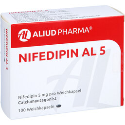 Abbildung: Nifedipin AL 5 Weichkapseln 100 St, Weichkapseln PZN 04748422
