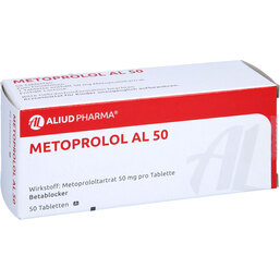 Abbildung: Metoprolol AL 50 Tabletten 50 St, Tabletten PZN 04751542