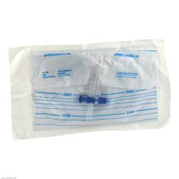 Abbildung: Urin Auffangbeutel steril 2 l Ablauf + Rückl. 1 St, Beutel PZN 04755190