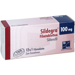 Abbildung: Sildegra 100 mg Filmtabletten 12 St, Filmtabletten PZN 04756663