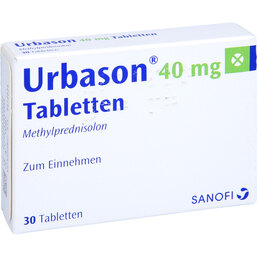 Abbildung: Urbason 40 mg Tabletten 30 St, Tabletten PZN 04759928