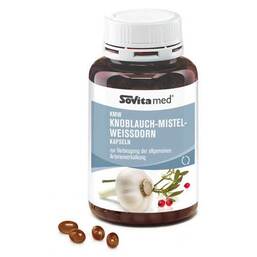 Abbildung: Sovita med KMW Knoblauch-Mistel-Weissdorn Kapseln Kapseln magensaftresistent, 400 St PZN 04763083