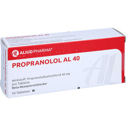 Abbildung: Propranolol AL 40 Tabletten 50 St, Tabletten PZN 04765739